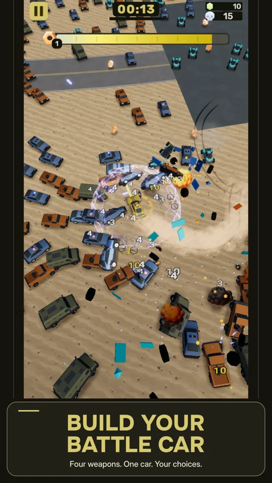 DuneFalcon battling a crowd of enemy vehicles